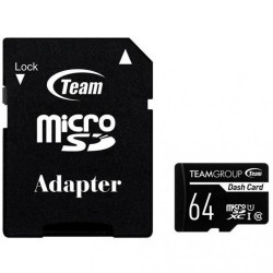 Карта памяти Team microSDXC Dash Card 64GB Class 10 UHS-I (с адаптером) (TDUSDX64GUHS41